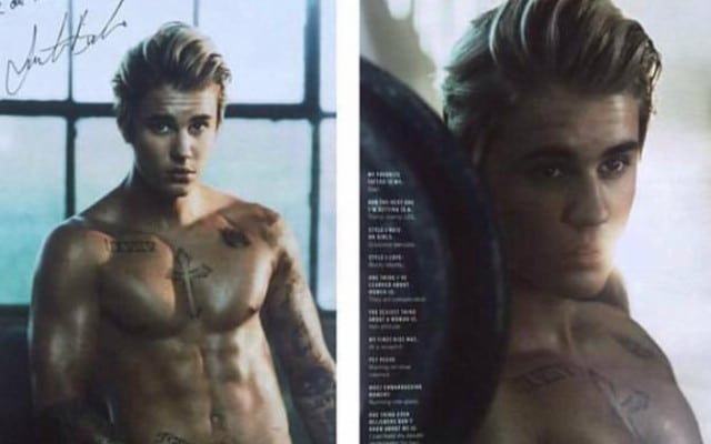 Justin Bieber oils up and strips down for Cosmo.