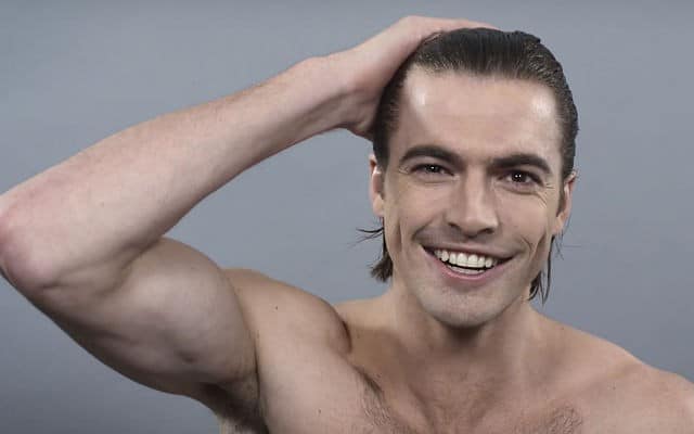 A collection of the men's hairstyles of the last century.