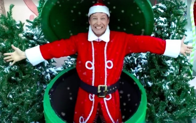 This is a photo of Sean Hayes in a holiday costume.