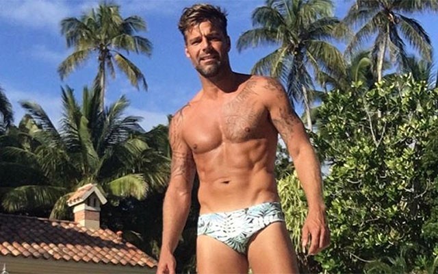 This is a photo of Ricky Martin shirtless.