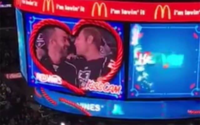 Hockey Fans Cheer for Gay Couple Smooching on Kiss Cam