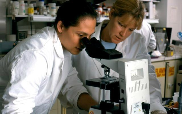 NIAID scientists studying the human immune response to HIV.