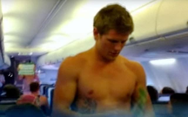 This is a photo of a rugby player doing an in-flight demonstration.