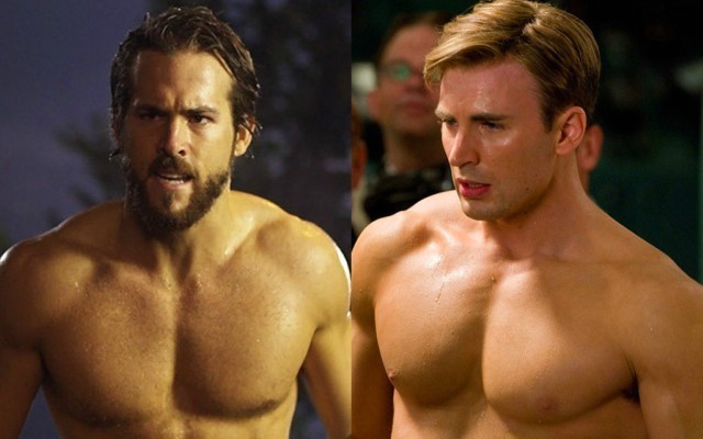 This is a photo of Ryan Reynolds and Chris Evans.