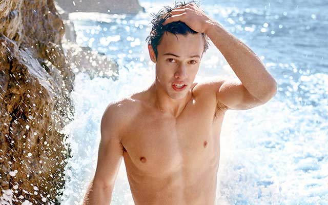 This is a photo of Viner Cameron Dallas for Calvin Klein.