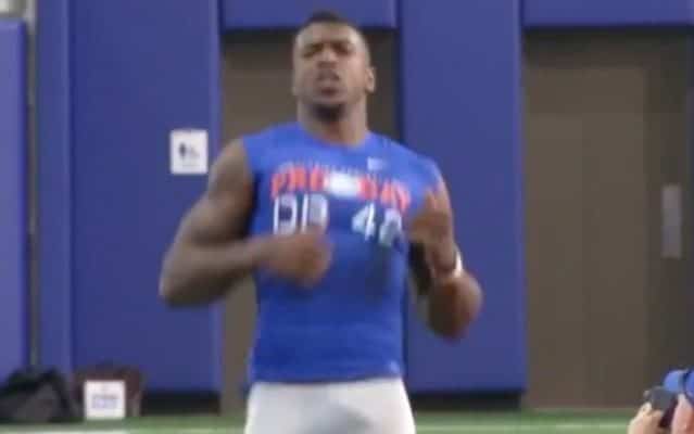 Football Stud Keanu Neal Sprints in Slow Motion