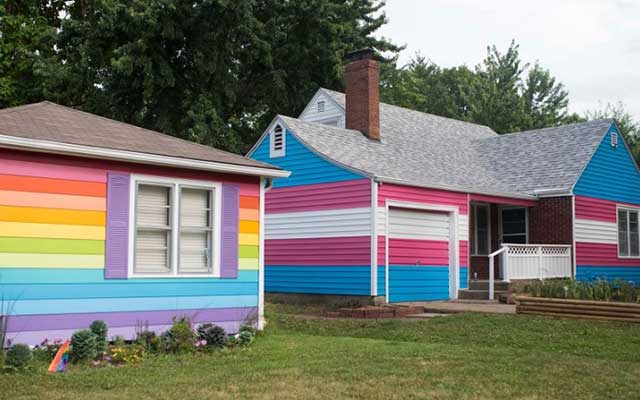 The Westboro Baptist Church rainbow houses