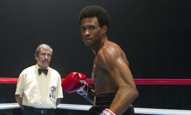 Usher boxing in the film 'Hands of Stone'