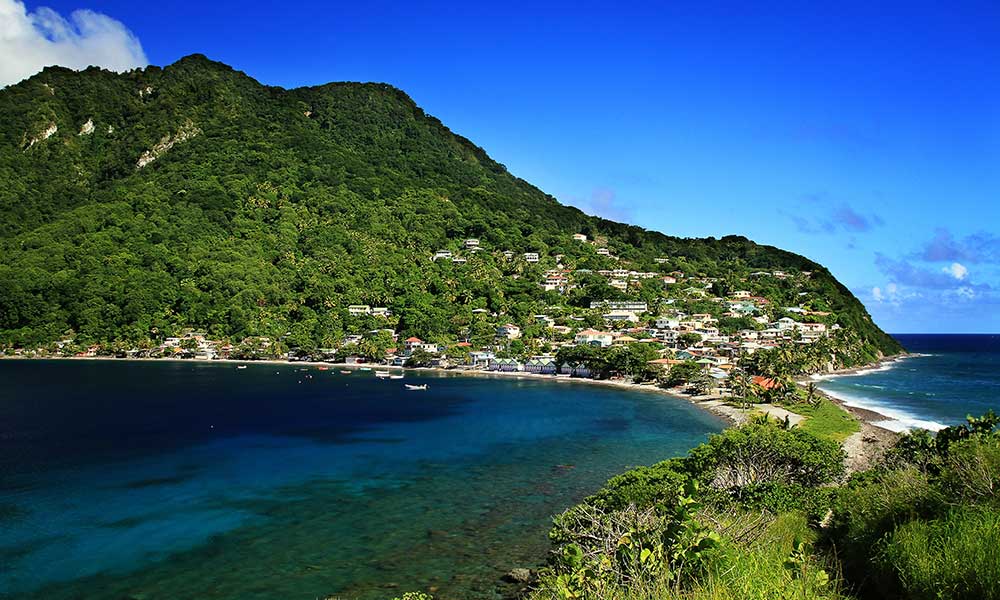 Scotts head fishing village in Dominica, Caribbean Islands