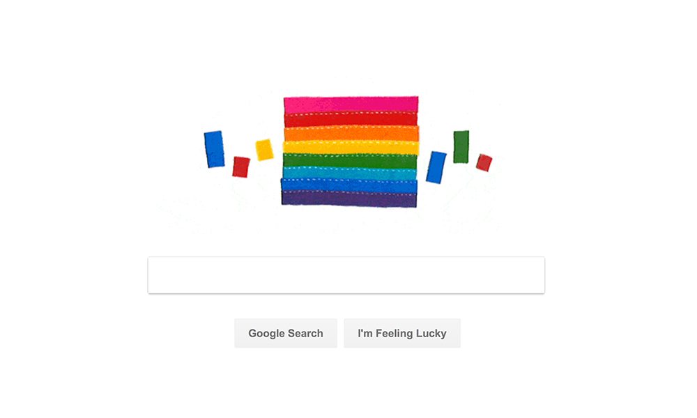 Google Celebrates Pride With Rainbow Flag Doodle