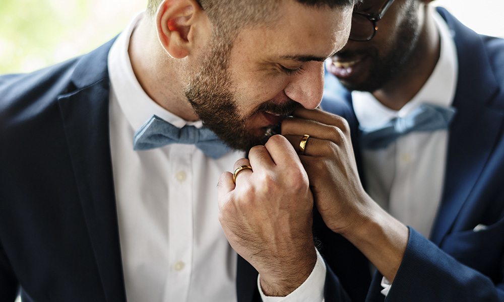 Gay couple getting married