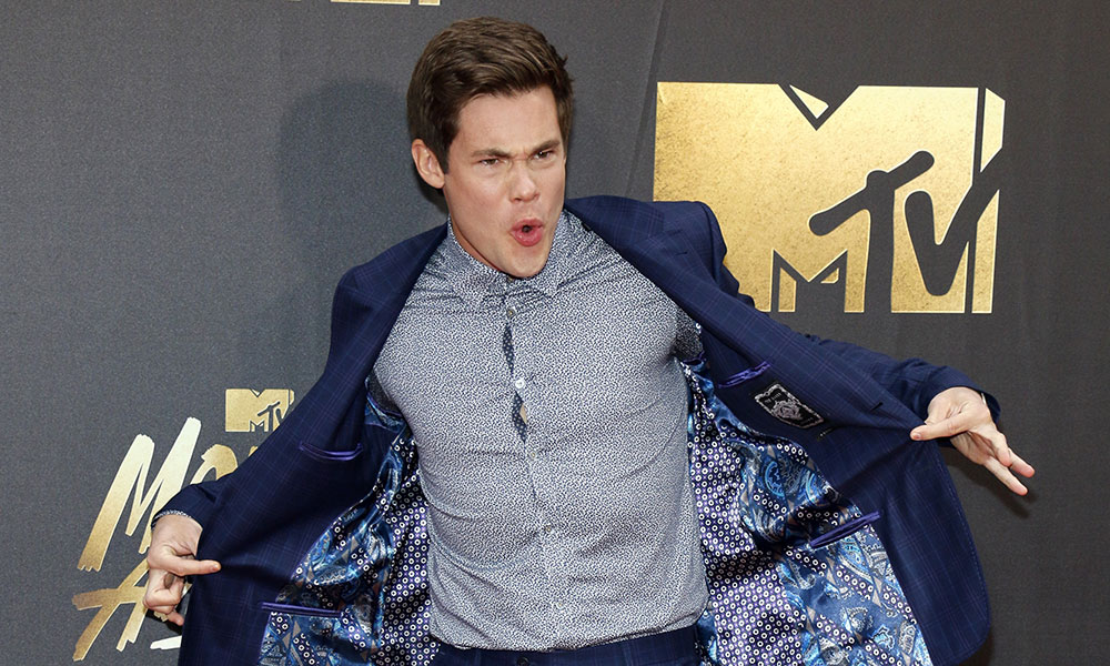 Adam DeVine at the 2016 MTV Movie Awards held at the Warner Bros. Studios in Burbank, USA on April 9, 2016.