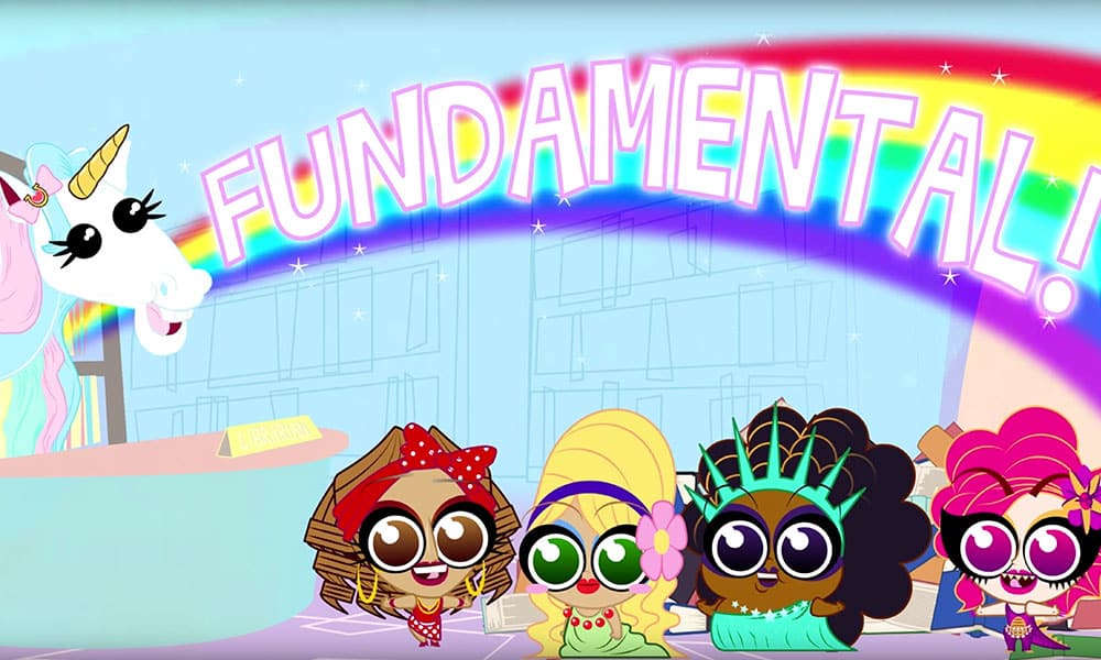 Drag Tots cartoon on Wow Presents