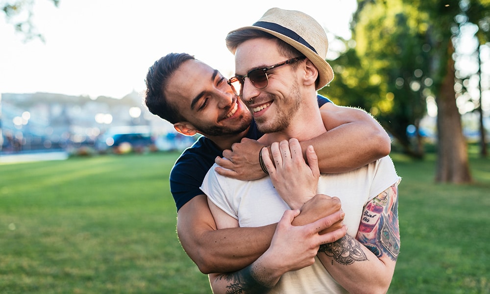 Gay couple traveling around Europe