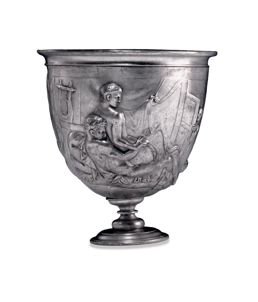 A first-century silver chalice showing men having sex