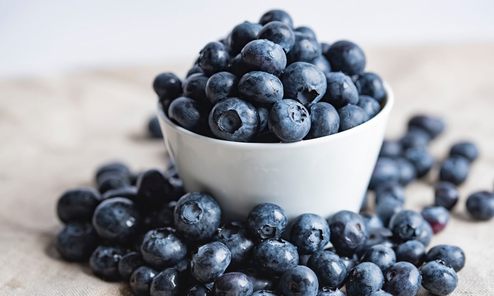 Blueberries in a bowl