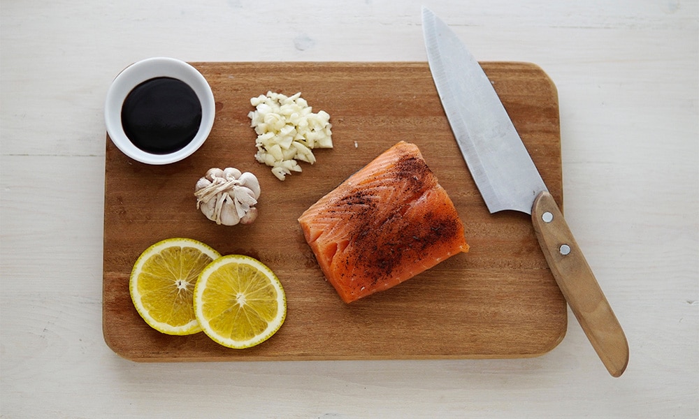 Salmon on a plate