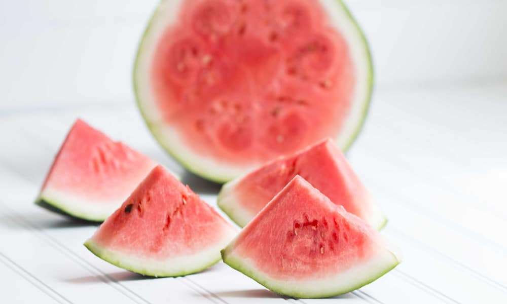 Sliced watermelon