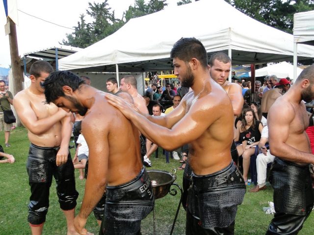 Oil wrestling is the hottest sport in Turkey. 