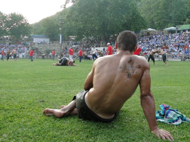 Oil wrestling is the hottest sport in Turkey. 