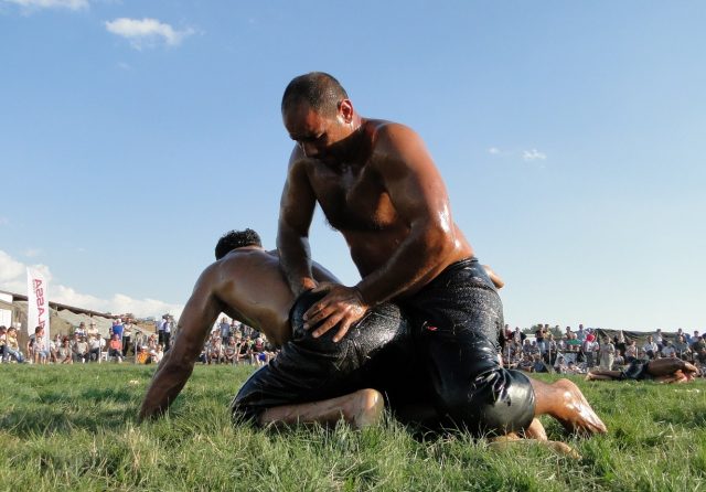 Oil wrestling is the hottest sport in Turkey. 