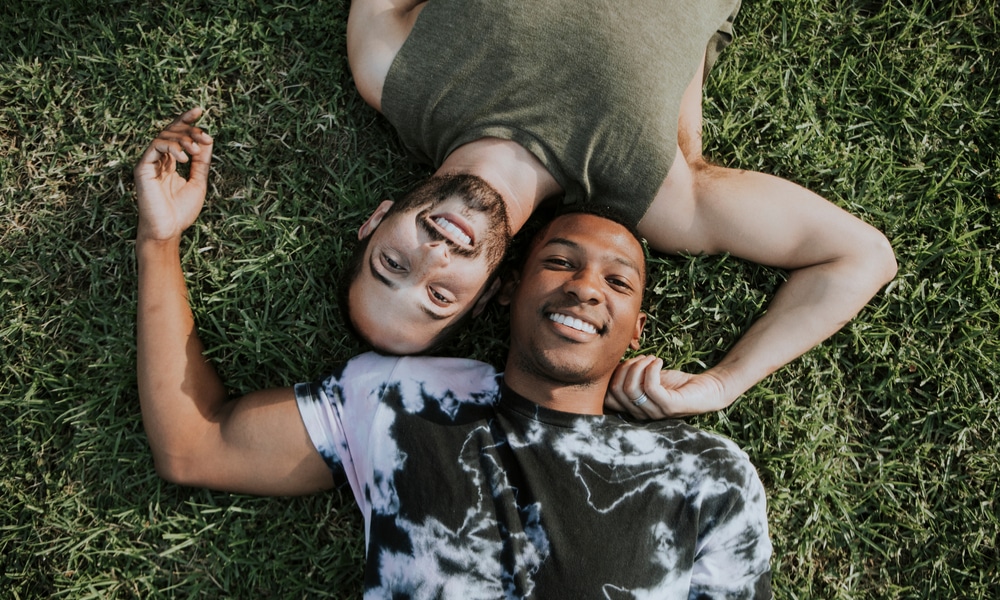 Gay men in the grass for Gayety