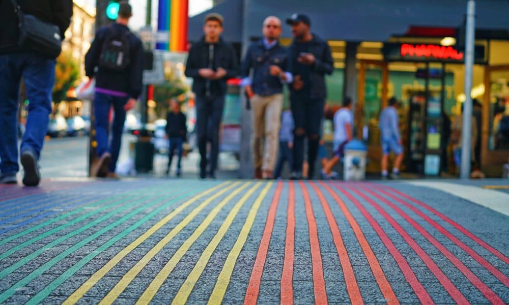 Rainbow crosswalk