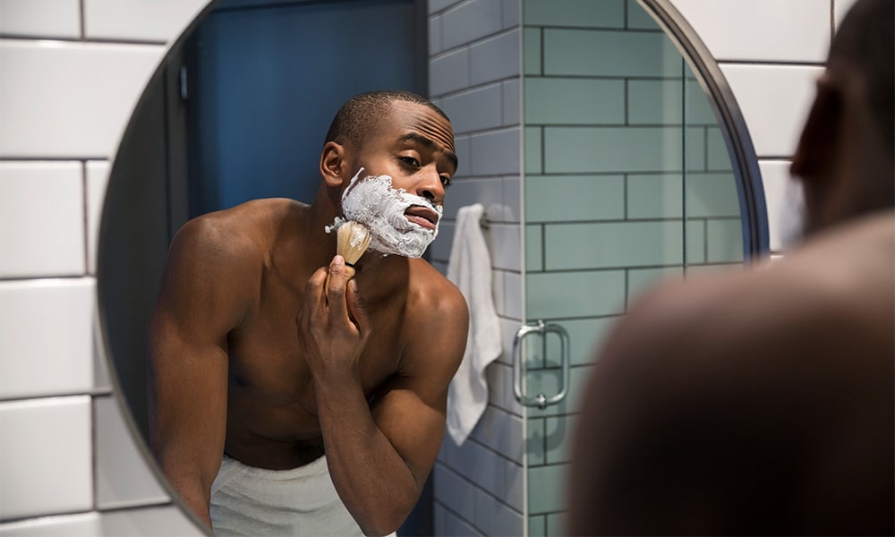 Man shaving