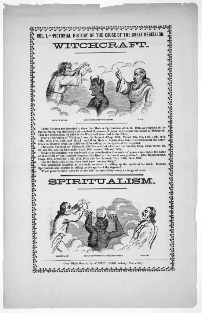 From the start, Christians tried to equate Spiritualism with witchcraft.