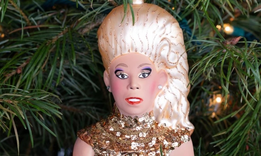 RuPaul Slams Wish Knock-Off Christmas Ornament