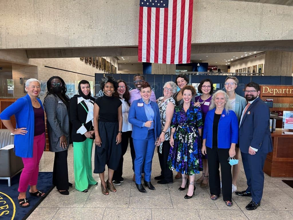 Bisexual community leaders, Tania Israel, Nicole Holmes, Blair Imani, Kierra Johnson, Lauren Beach, Khafre Kujichagulia Abif, Diana Adams, Ellyn Ruthstrom, Belle Haggett Silverman, Fiona Dawson, Mimi Hoang, Robyn Ochs, Heron Greenesmith, Ezra Young 