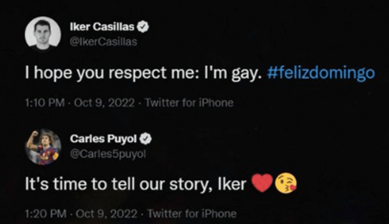 Iker Casillas Comes Out