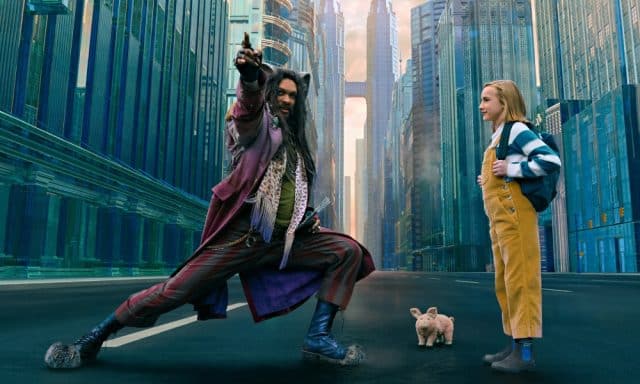 SLUMBERLAND - (L-R) Jason Momoa as FLIP and Marlow Barkley as NEMO in Slumberland. Cr: Netflix © 2022