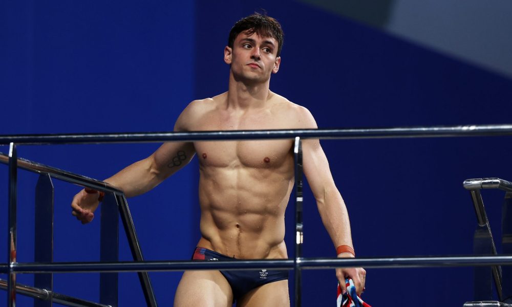 TOKYO, JAPAN - JULY 22: Tom Daley of Team Great Britain during aquatics training at the Tokyo Aquatics Centre ahead of the Tokyo 2020 Olympic Games on July 22, 2021 in Tokyo, Japa