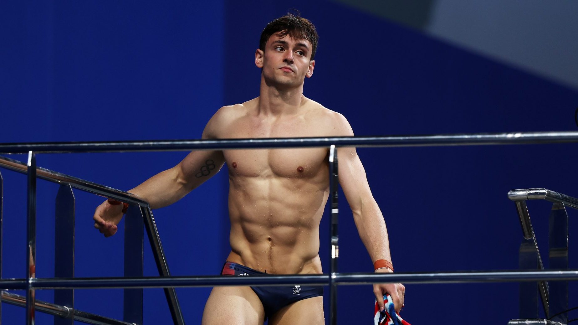 Olympics - Previews - Day -1 TOKYO, JAPAN - JULY 22: Tom Daley of Team Great Britain during aquatics training at the Tokyo Aquatics Centre ahead of the Tokyo 2020 Olympic Games on July 22, 2021 in Tokyo, Japa