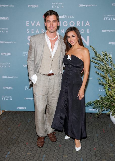 Antoni Porowski and Eva Longoria attend the CNN 'Searching for Spain with Eva Longoria' Screening and Reception in New York City. (Photo: Dimitrios Kambouris/Getty Images)