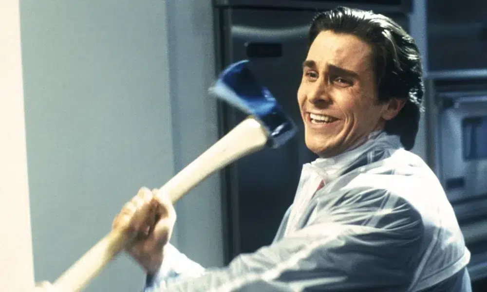 Christian Bale stars as Patrick Bateman in American Psycho (2000).