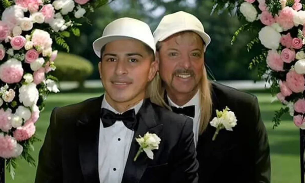 Joe Exotic, star of Netflix's 'Tiger King,' announces his prison marriage to fellow inmate Jorge Flores Maldonado while serving a 21-year sentence in Texas.