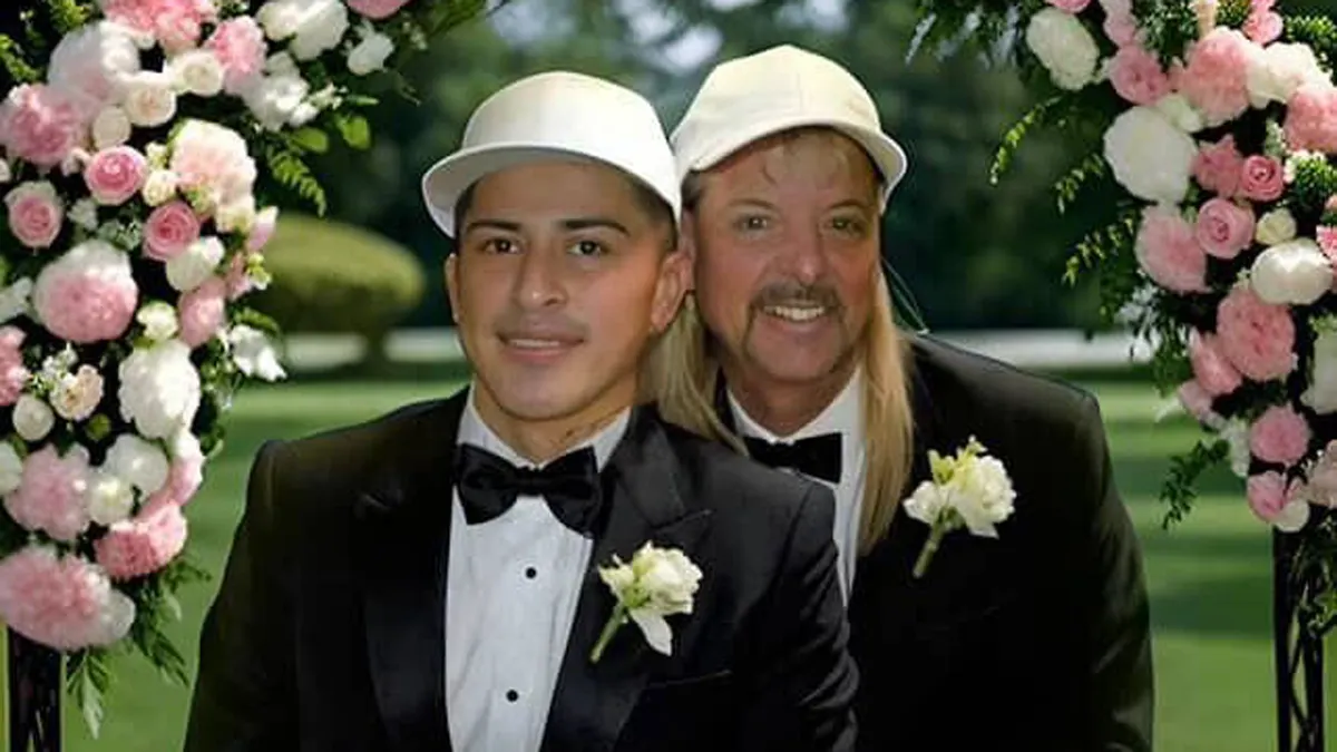 Joe Exotic Remarried Joe Exotic, star of Netflix's 'Tiger King,' announces his prison marriage to fellow inmate Jorge Flores Maldonado while serving a 21-year sentence in Texas.