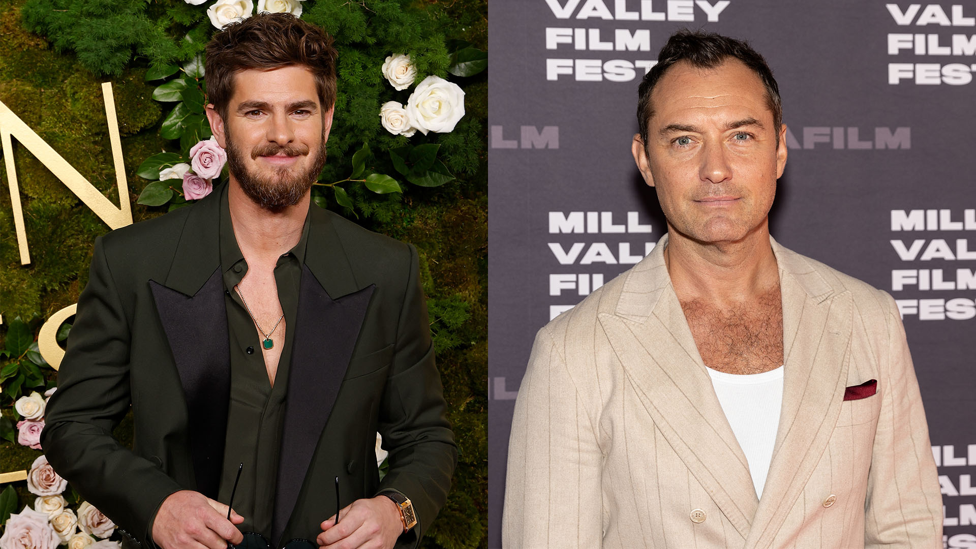 Jude Law and Andrew Garfield will play Siegfried and Roy in Apple TV+’s Wild Things, a dramatic retelling of the legendary Vegas duo's rise and fall. Photo: Miikka Skaffari/Getty Images/Taylor Hill/FilmMagic
