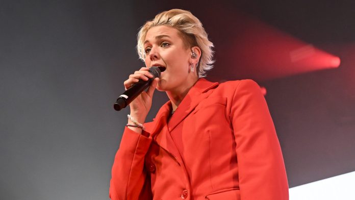 Betty Who performs at The Warfield on March 31, 2023 in San Francisco, California.