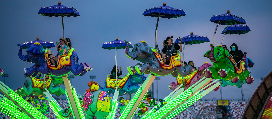 One of many carnival rides you get to enjoy while walking around the festival grounds. Photo: EDC