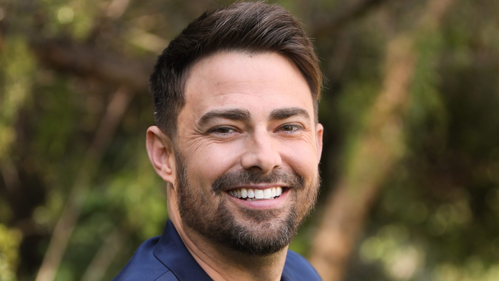 Actor Jonathan Bennett visits Hallmark Channel's "Home & Family" at Universal Studios Hollywood on April 27, 2021 in Universal City, California.