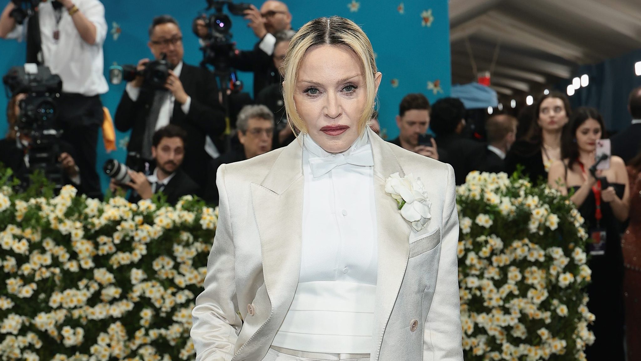 Madonna attends the 2025 Met Gala Celebrating "Superfine: Tailoring Black Style" at Metropolitan Museum of Art on May 05, 2025 in New York City.