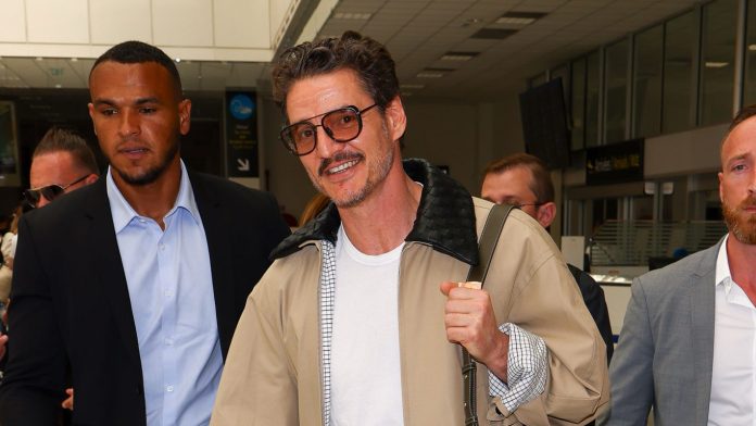 Pedro Pascal is seen at Nice Airport during the 78th Cannes Film Festival on May 16, 2025 in Nice, France. (Photo by Marc Piasecki/GC Images)