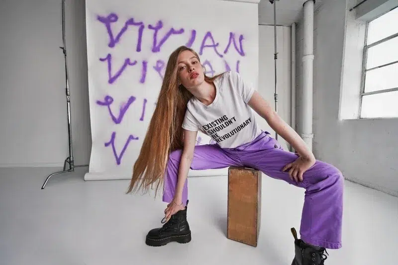 Vivian Wilson Poses For Wildfang Campaign.