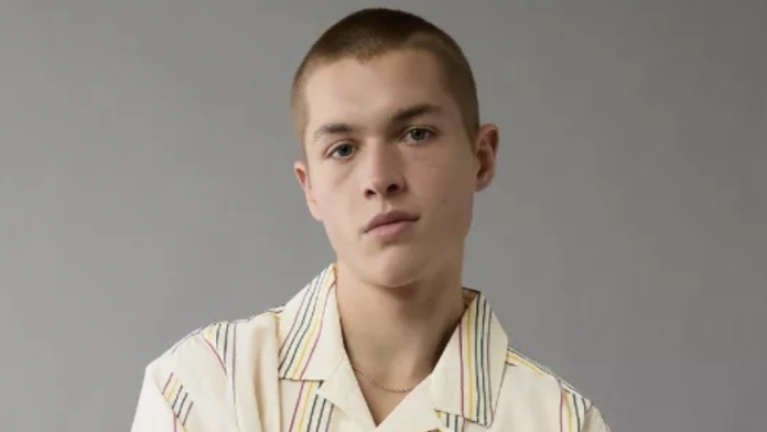 AE Pride Poolside Embroidered Striped Button-Up Shirt