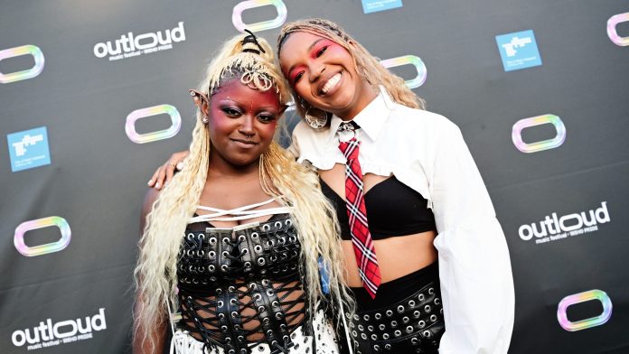 OUTLOUD Music Festival At 2025 WeHo Pride Flyana Boss pose backstage at OUTLOUD Music Festival at 2025 WeHo Pride on May 31, 2025 in West Hollywood, California.