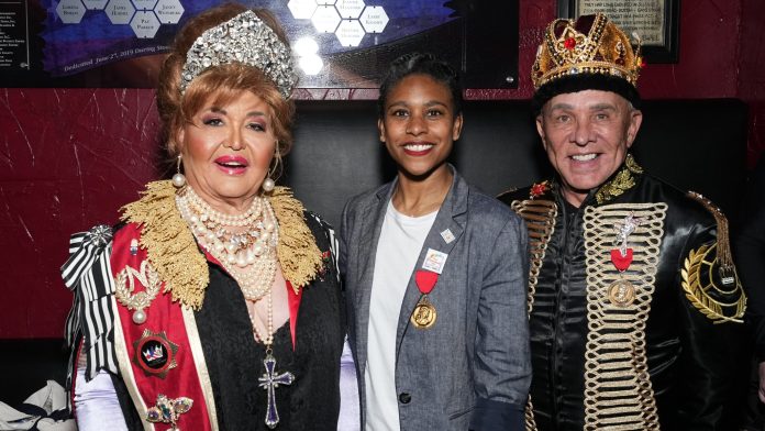 National LGBTQ Wall Of Honor 2023 Induction Ceremony Terry Sidie, Nicole Murray-Ramirez and Kierra Johnson attend the National LGBTQ Wall Of Honor 2023 Induction Ceremony at Stonewall Inn on June 22, 2023 in New York City.