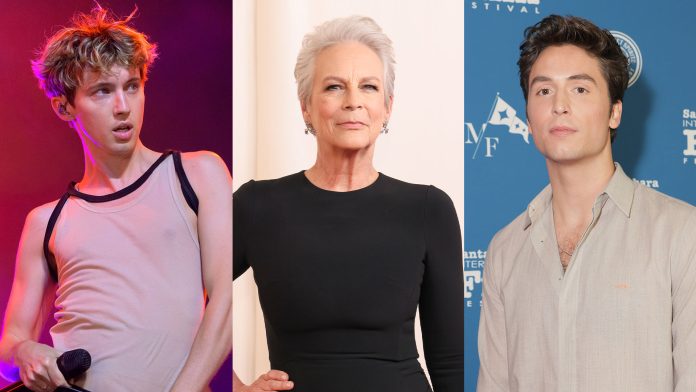 Jamie Lee Curtis, Troye Sivan, and Benito Skinner